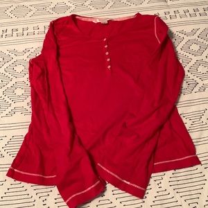 Victoria’s Secret red long sleeve sleep top